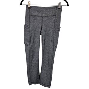 Lululemon Speed Up Crop (21") Heathered Black Size 4